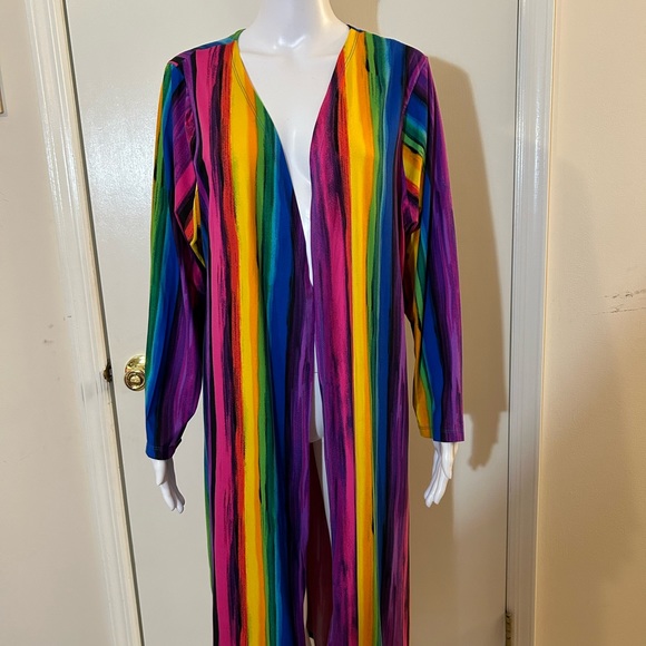 Women’s Rouge Collection Multicolored Duster Size 3X - Picture 9 of 15
